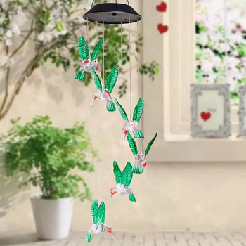 LED Solar Hummingbird Wind Chimes Ημέρα της μητέρας Γενέθλια Γυναίκες Γιαγιά Καλύτερα δώρα Εσωτερική Εξωτερική διακόσμηση Διακοσμήσεις αυλής