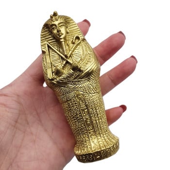 Древен египетски цар Фараон Ковчег Мумия Миниатюрен модел Пирамида Магически инструмент Орнаменти от смола Декорация на дома Занаяти