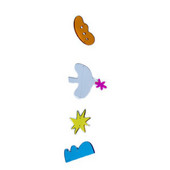 Akrilo gabalas vėjo varpelis Spalvingas mielas pakabukas šiaurietiškas geometrinis kabantis dekoras lauko langams sodo dropship namų dekoravimui