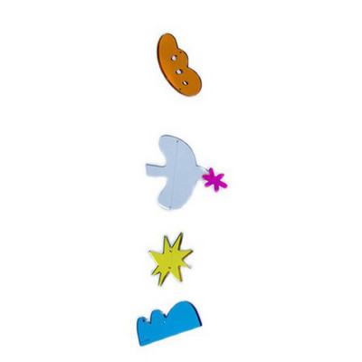 Akrilo gabalas vėjo varpelis Spalvingas mielas pakabukas šiaurietiškas geometrinis kabantis dekoras lauko langams sodo dropship namų dekoravimui