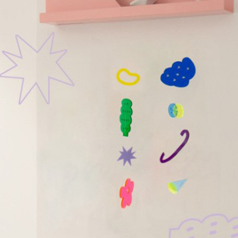 Akrilo gabalas vėjo varpelis Spalvingas mielas pakabukas šiaurietiškas geometrinis kabantis dekoras lauko langams sodo dropship namų dekoravimui