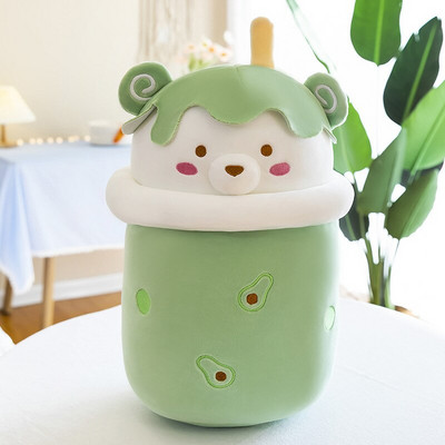 Cartoon Bear formájú plüsspárna, 25-40cm, cuki, teáscsésze formájú plüssmaci, plüssjáték, puha plüsspárna, életszerű, érdekes