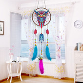 Χειροποίητο Diamond Mosaic Dream Catcher DIY Μοναδικό κρεμαστό κρεμαστό τοίχου Wind Chimes Art Craft Διακόσμηση κήπου σπιτιού