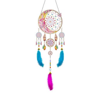 Χειροποίητο Diamond Mosaic Dream Catcher DIY Μοναδικό κρεμαστό κρεμαστό τοίχου Wind Chimes Art Craft Διακόσμηση κήπου σπιτιού