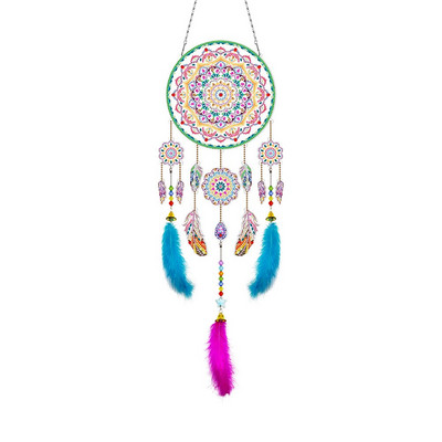 Χειροποίητο Diamond Mosaic Dream Catcher DIY Μοναδικό κρεμαστό κρεμαστό τοίχου Wind Chimes Art Craft Διακόσμηση κήπου σπιτιού