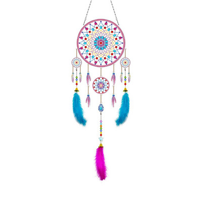 Χειροποίητο Diamond Mosaic Dream Catcher DIY Μοναδικό κρεμαστό κρεμαστό τοίχου Wind Chimes Art Craft Διακόσμηση κήπου σπιτιού