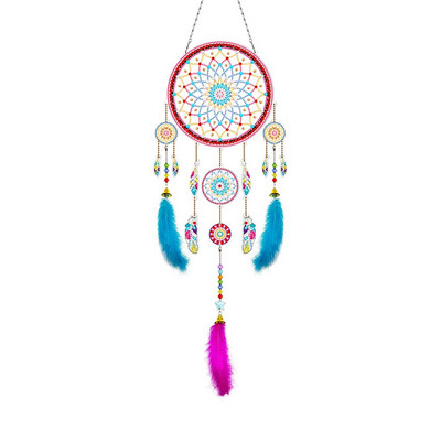 Χειροποίητο Diamond Mosaic Dream Catcher DIY Μοναδικό κρεμαστό κρεμαστό τοίχου Wind Chimes Art Craft Διακόσμηση κήπου σπιτιού