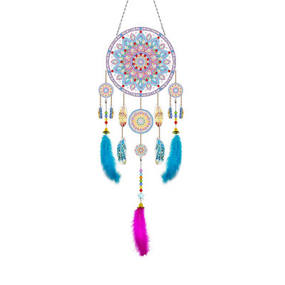 Χειροποίητο Diamond Mosaic Dream Catcher DIY Μοναδικό κρεμαστό κρεμαστό τοίχου Wind Chimes Art Craft Διακόσμηση κήπου σπιτιού