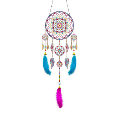 Χειροποίητο Diamond Mosaic Dream Catcher DIY Μοναδικό κρεμαστό κρεμαστό τοίχου Wind Chimes Art Craft Διακόσμηση κήπου σπιτιού