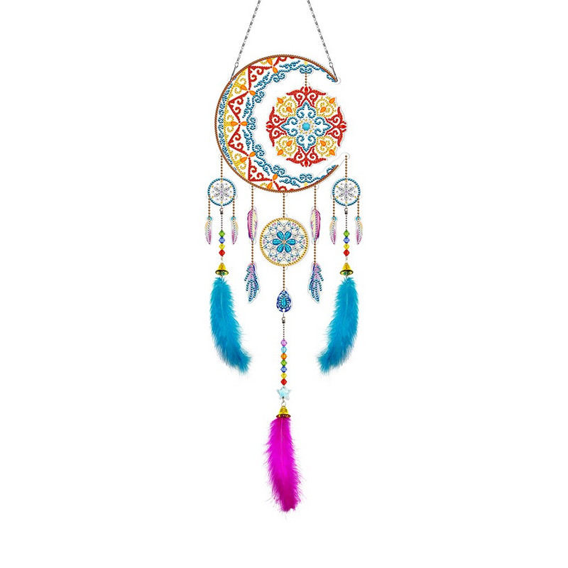 Χειροποίητο Diamond Mosaic Dream Catcher DIY Μοναδικό κρεμαστό κρεμαστό τοίχου Wind Chimes Art Craft Διακόσμηση κήπου σπιτιού