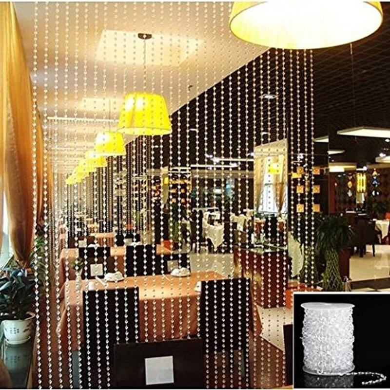 1 ritinys 30 m krištoliniai karoliukai užuolaidos girlianda deimantiniai akriliniai krištoliniai karoliukai užuolaidų styginiai užuolaidos „pasidaryk pats“ vestuvių vakarėlio dekoras