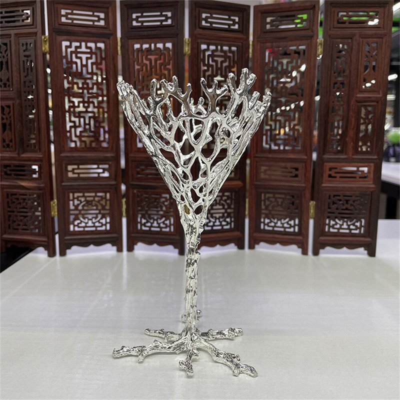 Crystal Ball Base Mesh borosüveg ötvözet Magic Sphere display állvány Nappali boros szekrény lakberendezési fotózás kellékek