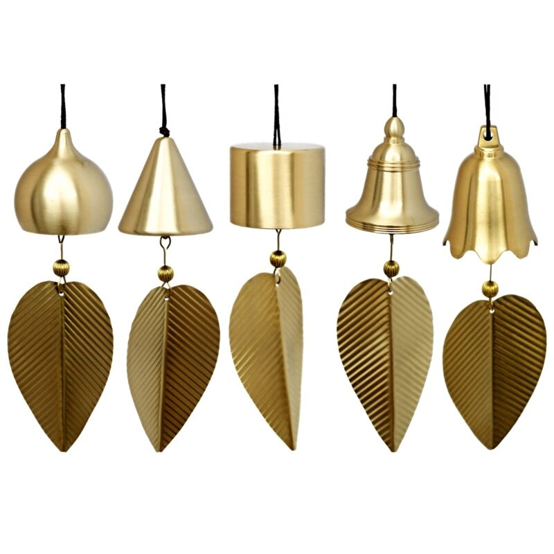 Tiszta réz szélcsengő díszek Kiváló japán otthoni erkély hálószoba szélcsengői autófüggők születésnapi ajándék kellékek