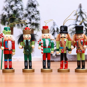 5 ΤΕΜ Παιδικός Καρυοθραύστης Στρατιώτης Κούκλα Ξύλινος Καρυοθραύστης Χαρούμενα Χριστουγεννιάτικα Διακόσμηση Μενταγιόν Στολίδια για διακόσμηση χριστουγεννιάτικων δέντρων