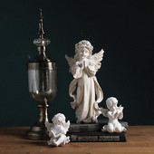 Angel Pray Szobor Műgyanta Otthon Kert Dekoráció Szobor Dísz Imádkozó Kerub ima Figura Berendezési cikkek