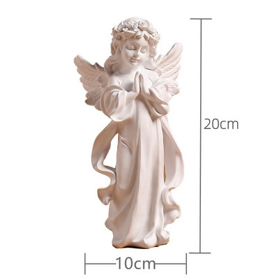 Angel Pray Szobor Műgyanta Otthon Kert Dekoráció Szobor Dísz Imádkozó Kerub ima Figura Berendezési cikkek