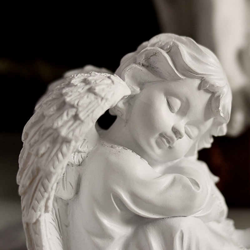 Angel Pray Szobor Műgyanta Otthon Kert Dekoráció Szobor Dísz Imádkozó Kerub ima Figura Berendezési cikkek