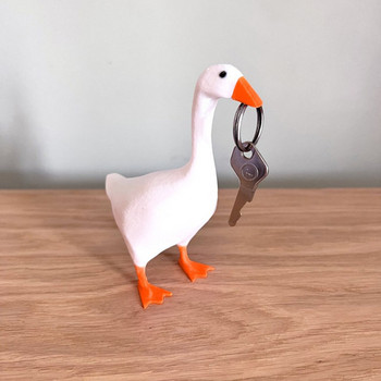 Магнитен държач за ключодържател 3D Duck Desktop Decoration Magnetic Goose Key Rack Творчески ключове Куки Съхранение на бюрото за домашен декор