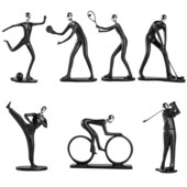 Futbolo / stalo teniso / golfo žaidėjo statula Abstrakčios figūros skulptūra Šiaurės dervos sportininkui Personažas Statulėlės stalo papuošalai