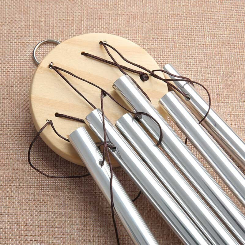 Klasszikus tömörfa alumíniumcső kreatív fém szélcsengő függő dekoráció