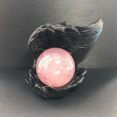 Suport de afișare cu aripi de înger din rășină pentru sfere de cristal Suport de bază pentru bile Ornamente Decor acasă