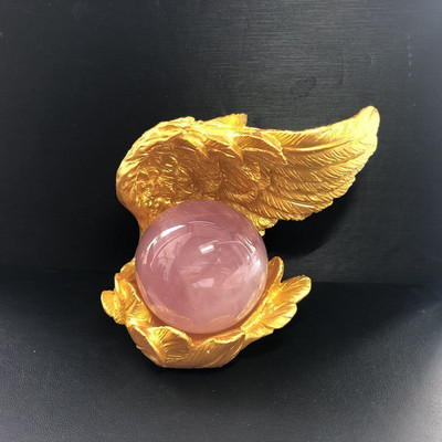 Suport de afișare cu aripi de înger din rășină pentru sfere de cristal Suport de bază pentru bile Ornamente Decor acasă