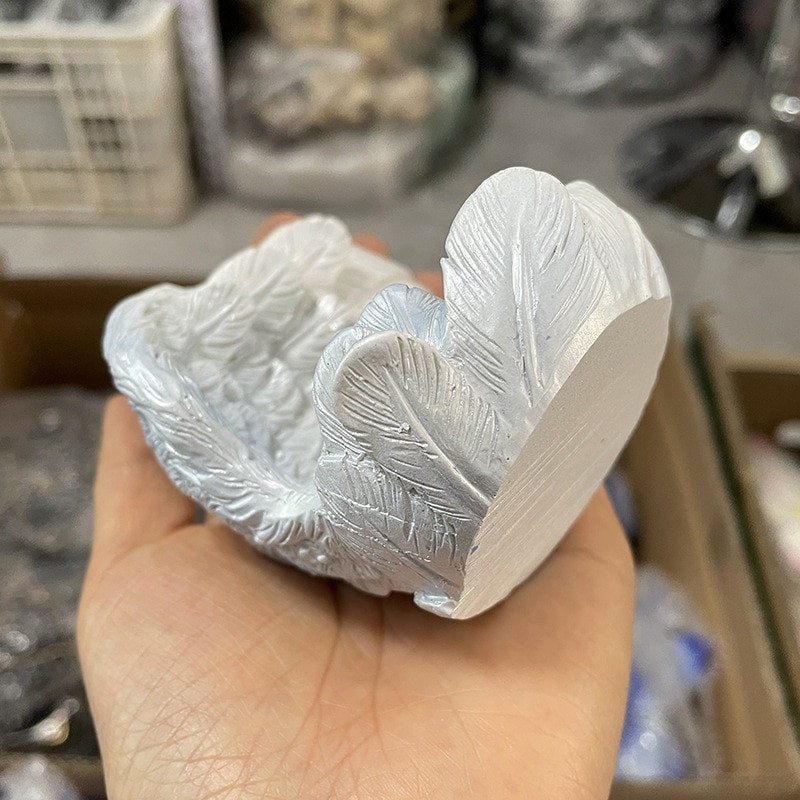 Suport de afișare cu aripi de înger din rășină pentru sfere de cristal Suport de bază pentru bile Ornamente Decor acasă