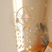Lumină cristalină strălucitoare Clopoței de vânt Catcher Prism Pandantiv Agățat Curcubeu Maker Curtea Gradina Cortina Candelabru Decor Cadou