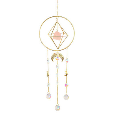 Lumină cristalină strălucitoare Clopoței de vânt Catcher Prism Pandantiv Agățat Curcubeu Maker Curtea Gradina Cortina Candelabru Decor Cadou