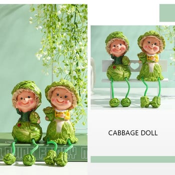 2PCS Зелено зеле, плодове и зеленчуци, висящи кукли за крака, анимационни кукли, градинска декорация на дома, персонализирани консумативи за подаръци