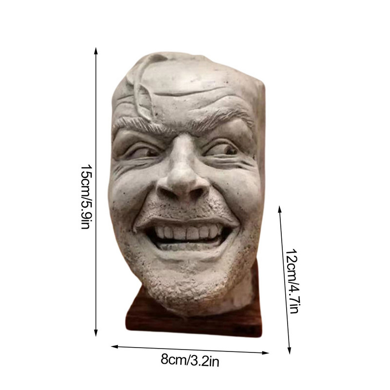 Íme a Johnny Sculpture Resin asztali dísz 2022 szobra a ragyogó könyvvégről könyvtári könyvespolc kreatív szobor