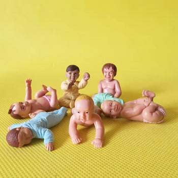 6 бебета/миниатюри/прекрасен сладък/приказен градински гном/декорация на терариум от мъх/занаяти/бонсаи/направи си сам къща за кукли/статуетка/статуя