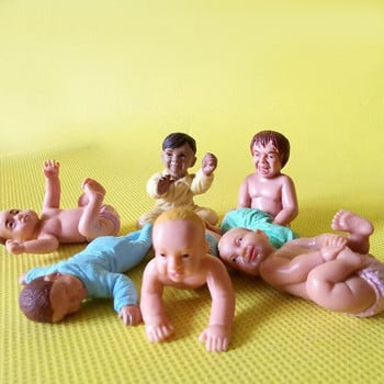 6 бебета/миниатюри/прекрасен сладък/приказен градински гном/декорация на терариум от мъх/занаяти/бонсаи/направи си сам къща за кукли/статуетка/статуя