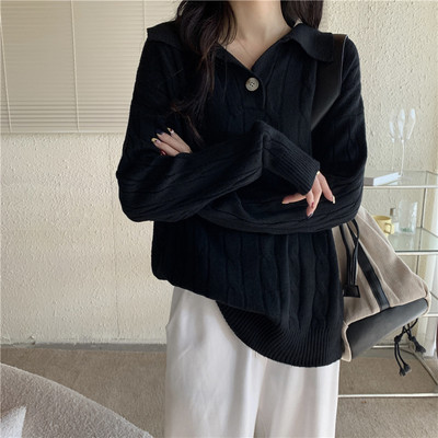 Casual πουλόβερ με κουμπιά για γυναίκες