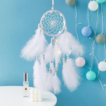 Dream Catcher Wind Chimes Art Chimes Διακοσμήσεις δωματίου για κορίτσια Χειροποίητο φτερό κρεμαστό κρεβατοκάμαρα Αξεσουάρ Διακόσμηση κρεβατοκάμαρας