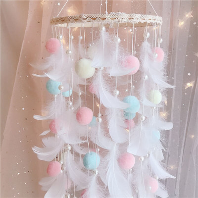 Dream Catcher Wind Chimes Art Chimes Διακοσμήσεις δωματίου για κορίτσια Χειροποίητο φτερό κρεμαστό κρεβατοκάμαρα Αξεσουάρ Διακόσμηση κρεβατοκάμαρας