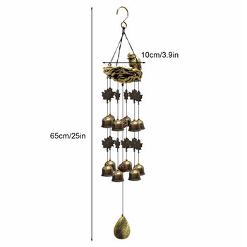 Bird Nest Wind Chimes Φωλιά πουλιών Wind Chime με 12 Wind Bells Κρεμαστές Διακόσμηση για Εσωτερικό Σπίτι Εξωτερικός κήπος Αίθριο Βεράντα