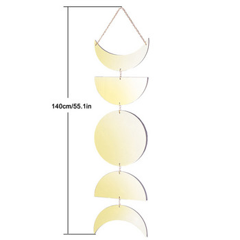Διακόσμηση τοίχου Φάση φεγγαριού Σκανδιναβικό ακρυλικό Διακοσμητικός καθρέφτης τοίχου Σκανδιναβική αισθητική φεγγάρι Διακοσμήσεις καθρέφτη για υπνοδωμάτιο