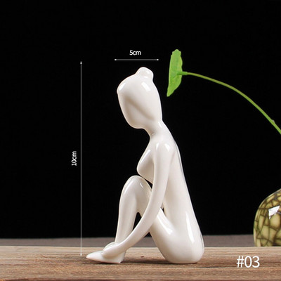 24 de stiluri Creative Artă Abstractă Ceramică Poze de Yoga Sculpturi Figurine Artizanat Yoga Lady Figura Studio Birou Home Decor Ornament