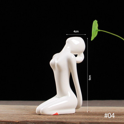 24 de stiluri Creative Artă Abstractă Ceramică Poze de Yoga Sculpturi Figurine Artizanat Yoga Lady Figura Studio Birou Home Decor Ornament