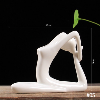 24 de stiluri Creative Artă Abstractă Ceramică Poze de Yoga Sculpturi Figurine Artizanat Yoga Lady Figura Studio Birou Home Decor Ornament