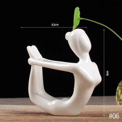 24 de stiluri Creative Artă Abstractă Ceramică Poze de Yoga Sculpturi Figurine Artizanat Yoga Lady Figura Studio Birou Home Decor Ornament