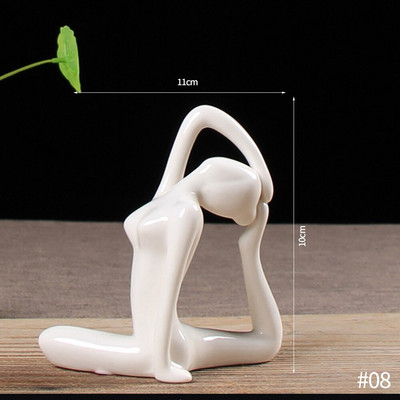 24 de stiluri Creative Artă Abstractă Ceramică Poze de Yoga Sculpturi Figurine Artizanat Yoga Lady Figura Studio Birou Home Decor Ornament