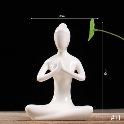 24 de stiluri Creative Artă Abstractă Ceramică Poze de Yoga Sculpturi Figurine Artizanat Yoga Lady Figura Studio Birou Home Decor Ornament