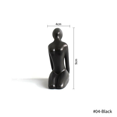 24 de stiluri Creative Artă Abstractă Ceramică Poze de Yoga Sculpturi Figurine Artizanat Yoga Lady Figura Studio Birou Home Decor Ornament