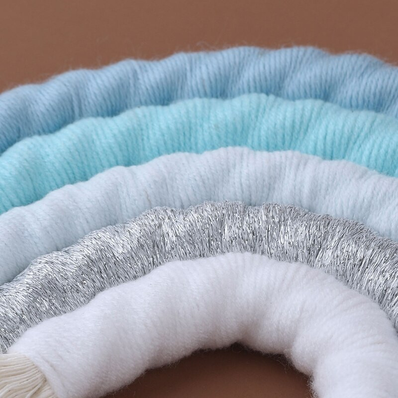 1 db Macrame Rainbow fali akasztó Boho óvoda baba gyerekszoba lakberendezési baba zuhany kellékek