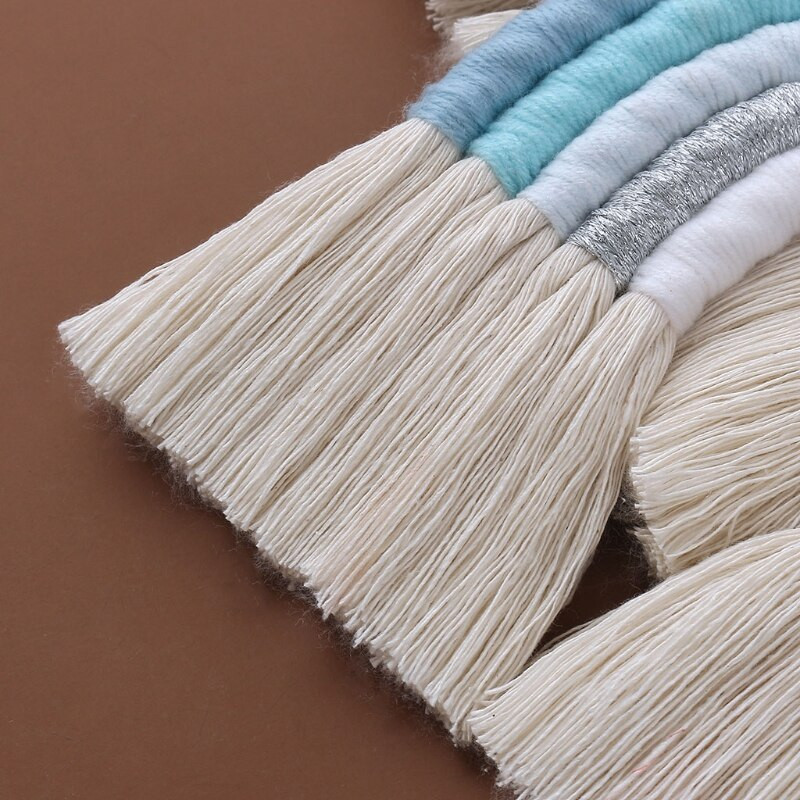 1 db Macrame Rainbow fali akasztó Boho óvoda baba gyerekszoba lakberendezési baba zuhany kellékek