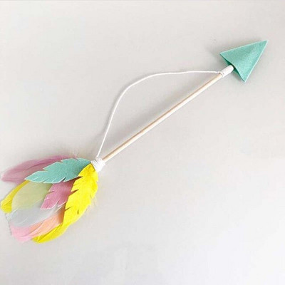 Skandináv stílusú fából készült nyíl medál játék Sátortollas függő dekorációk Babajáték Dísz hálószoba gyerekszoba fali dekoráció ajándékok