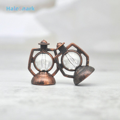12/24db Retro Baron Lantern mini olajlámpa dekoráció babaház medál barkácsfüggöny lakásdekoráció gyerekeknek karácsonyi ajándékok