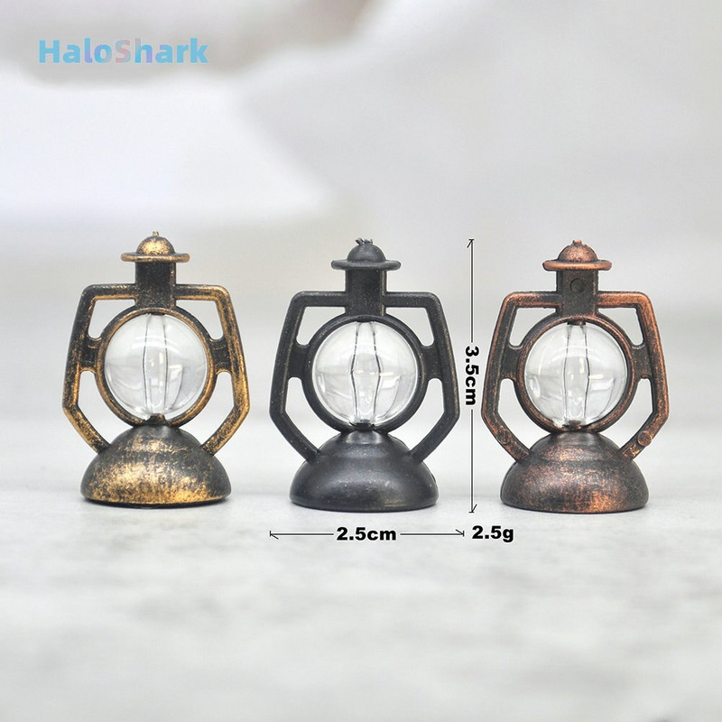 12/24db Retro Baron Lantern mini olajlámpa dekoráció babaház medál barkácsfüggöny lakásdekoráció gyerekeknek karácsonyi ajándékok